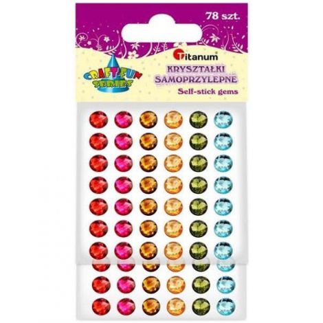 Kryształki samoprzylepne Titanum Mix, 78szt